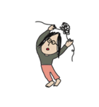シンプルなメガネの人たち（個別スタンプ：5）