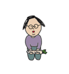 シンプルなメガネの人たち（個別スタンプ：7）