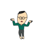 シンプルなメガネの人たち（個別スタンプ：10）