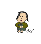 シンプルなメガネの人たち（個別スタンプ：16）