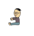 シンプルなメガネの人たち（個別スタンプ：19）