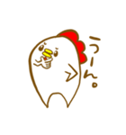 にわとり 手書き スタンプ（個別スタンプ：3）
