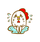 にわとり 手書き スタンプ（個別スタンプ：4）