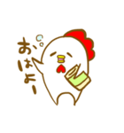 にわとり 手書き スタンプ（個別スタンプ：9）