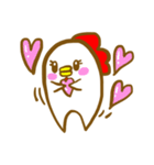 にわとり 手書き スタンプ（個別スタンプ：11）