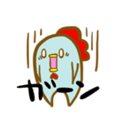 にわとり 手書き スタンプ（個別スタンプ：18）