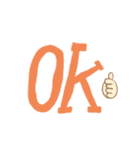 デカ文字英語スタンプ（個別スタンプ：3）