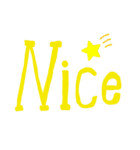 デカ文字英語スタンプ（個別スタンプ：4）