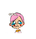 ピンクの頭の桜ちゃん（個別スタンプ：5）