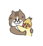なかよしなネコとトリ（個別スタンプ：37）