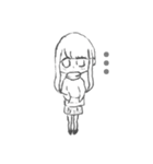 無言のみさちゃん（個別スタンプ：1）