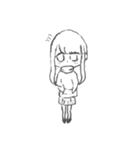 無言のみさちゃん（個別スタンプ：3）