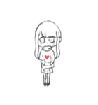 無言のみさちゃん（個別スタンプ：7）