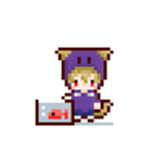 ドット絵 ごみさんスタンプ（個別スタンプ：18）