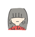 無表情ちゃん sukima（個別スタンプ：3）