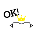 顔文字スタンプ(背景も有り)（個別スタンプ：9）