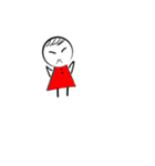 紅色小男孩（個別スタンプ：4）