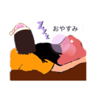 女の子の挨拶スタンプ（個別スタンプ：5）