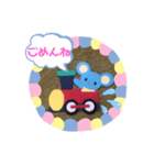 トレインねずみ（個別スタンプ：6）