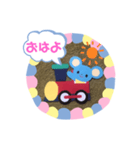 トレインねずみ（個別スタンプ：7）