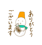 丁寧な雪だるま吹奏楽団（個別スタンプ：25）