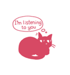 ひとことだけネコ 英語版（個別スタンプ：3）