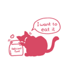 ひとことだけネコ 英語版（個別スタンプ：4）