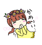 女の子と桜（個別スタンプ：4）