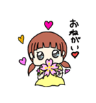 女の子と桜（個別スタンプ：10）