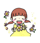 女の子と桜（個別スタンプ：11）