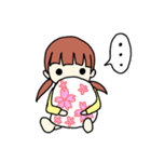 女の子と桜（個別スタンプ：12）