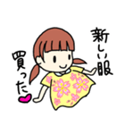 女の子と桜（個別スタンプ：13）
