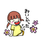 女の子と桜（個別スタンプ：15）