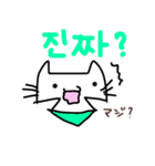 スカーフねこちゃん 韓国語バージョン（個別スタンプ：28）