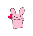 桃色うさぎの日常(ほとんど文字なしver.)（個別スタンプ：5）