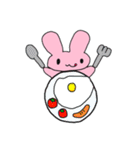 桃色うさぎの日常(ほとんど文字なしver.)（個別スタンプ：21）