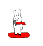 スノーボードうさぎ（個別スタンプ：10）