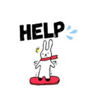 スノーボードうさぎ（個別スタンプ：14）