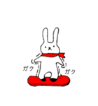 スノーボードうさぎ（個別スタンプ：17）
