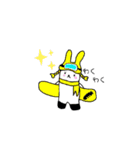 スノーボードうさぎ（個別スタンプ：34）