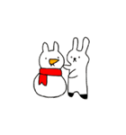 スノーボードうさぎ（個別スタンプ：36）