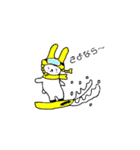 スノーボードうさぎ（個別スタンプ：37）
