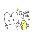 うっちゃん、うさ道を行く 〜英語〜（個別スタンプ：3）