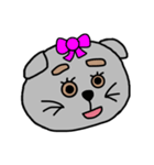 まゆげねこちゃん 顔バージョン（個別スタンプ：15）