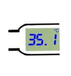 体温 体温計 温度 熱（個別スタンプ：2）
