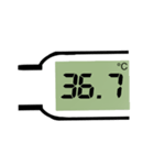 体温 体温計 温度 熱（個別スタンプ：18）