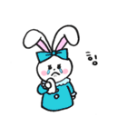 ウサギのハングルスタンプ（個別スタンプ：6）