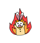 ウサギのハングルスタンプ（個別スタンプ：11）