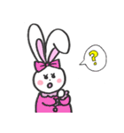 ウサギのハングルスタンプ（個別スタンプ：17）