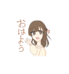 ゆるってしててふわってしてる女の子たち（個別スタンプ：3）